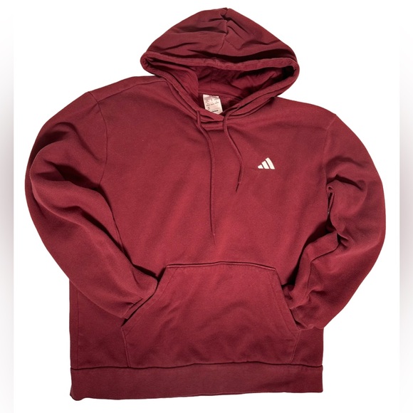 Adidas Burgundy Hoodie with Logo - Picture 4 of 5